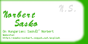 norbert sasko business card